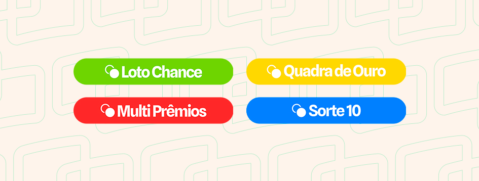 Logos oficiais das 4 loterias Lotese