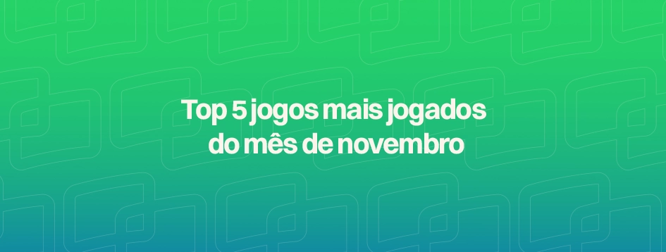 Top 5 jogos de cassino online mais jogados em novembro